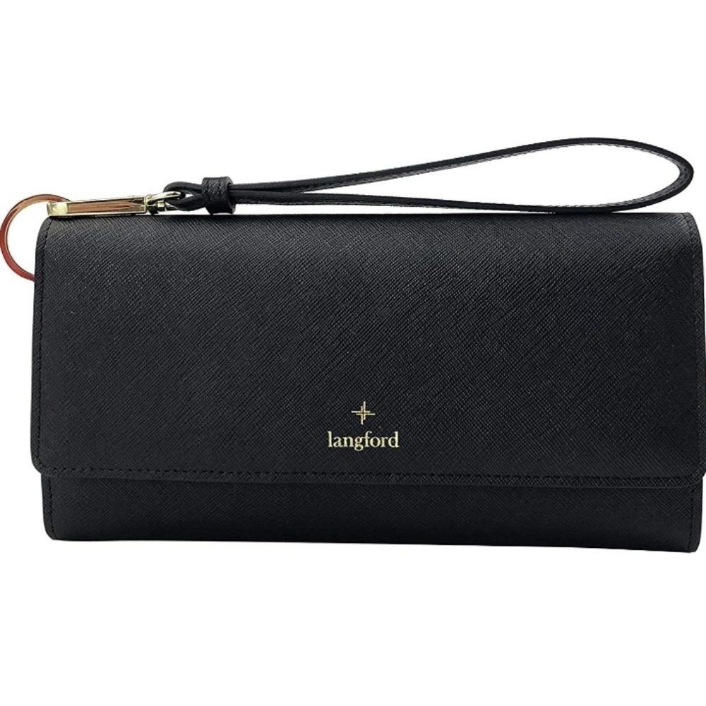 "JASMINE"SAFFIANO LEATHER WRISTLET
